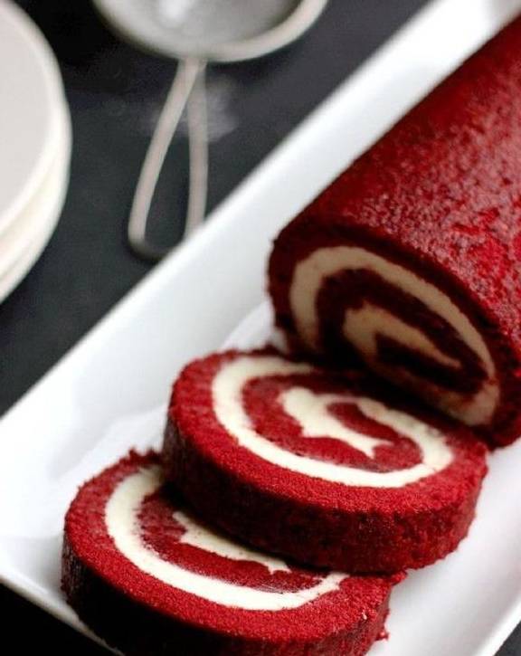 红丝绒蛋糕,在蛋糕届也是一枚颜值妥妥的明星蛋糕_奶油_美味_东西