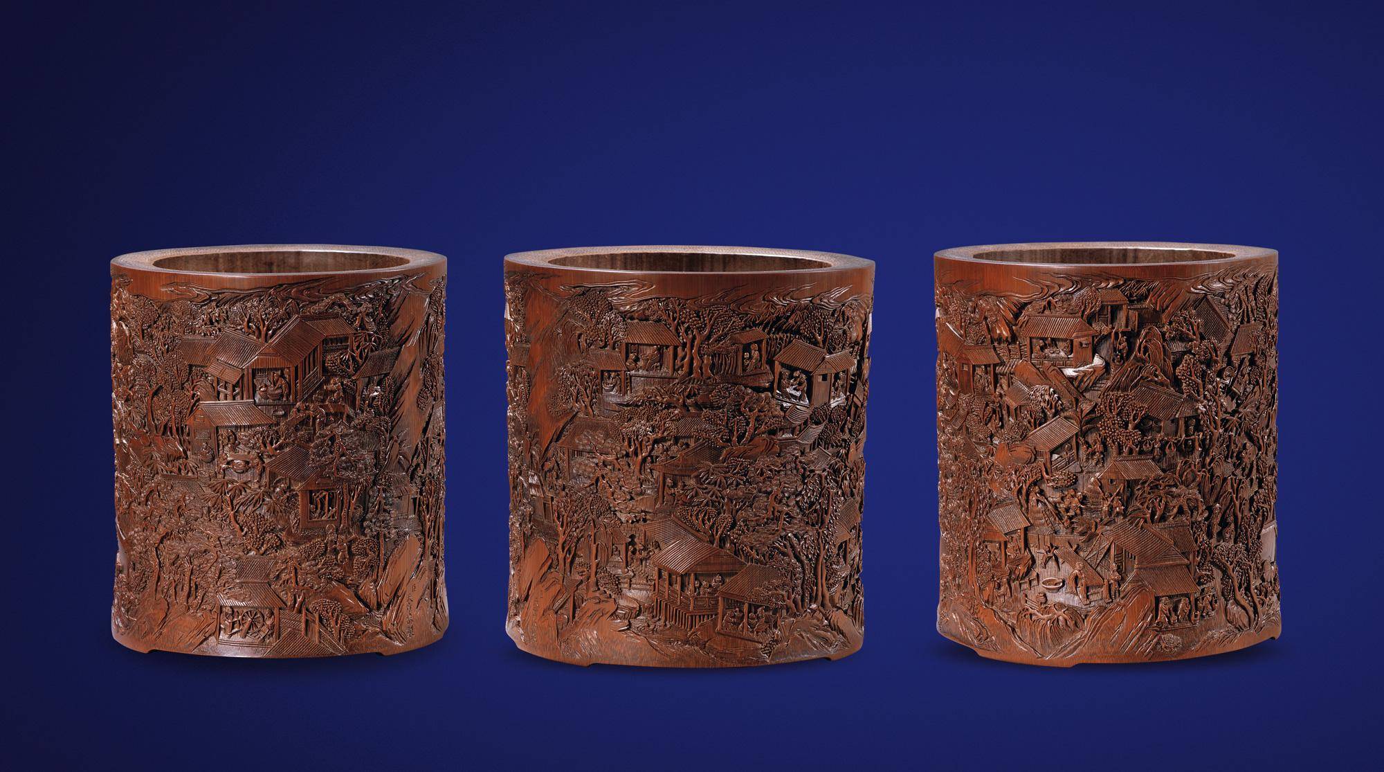 北京翰海2024年春拍征集:竹雕笔筒的文化与价值_材质_市场_竹刻