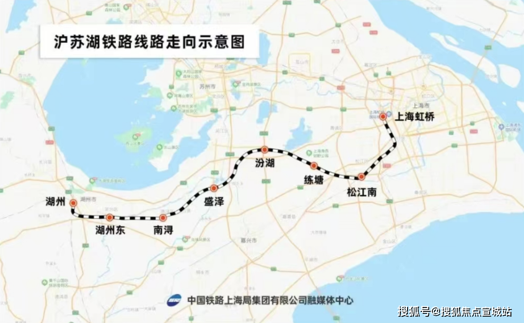 这一线路连接上海,苏州,湖州等城市的快速铁路通道,将进一步完善区域