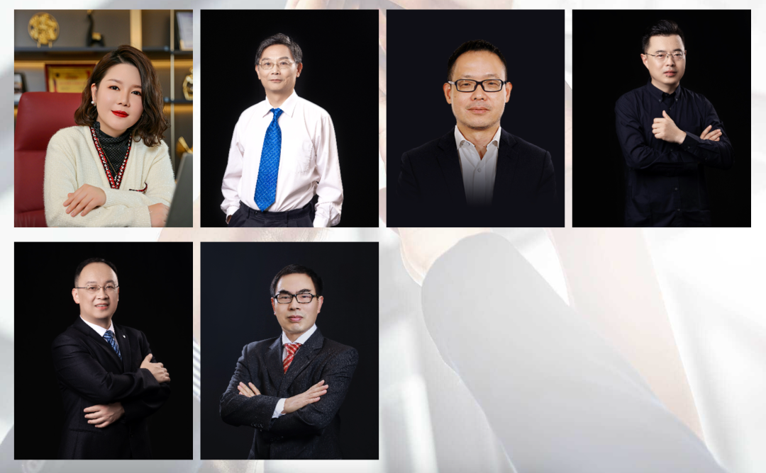 美克生初始核心高管一览,从左至右依次为:一排/魏琼,严晓,陈冠华