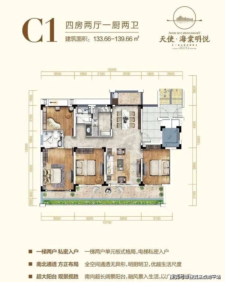 【产品展示—温泉叠院】一栋6户|3种户型|左右对衬|均赠负一层|上叠带