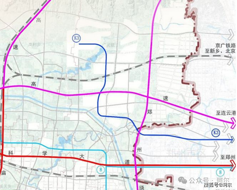 郑州高新区与荥阳共建区域综合交通规划示意图 08官网 仅供参考针对