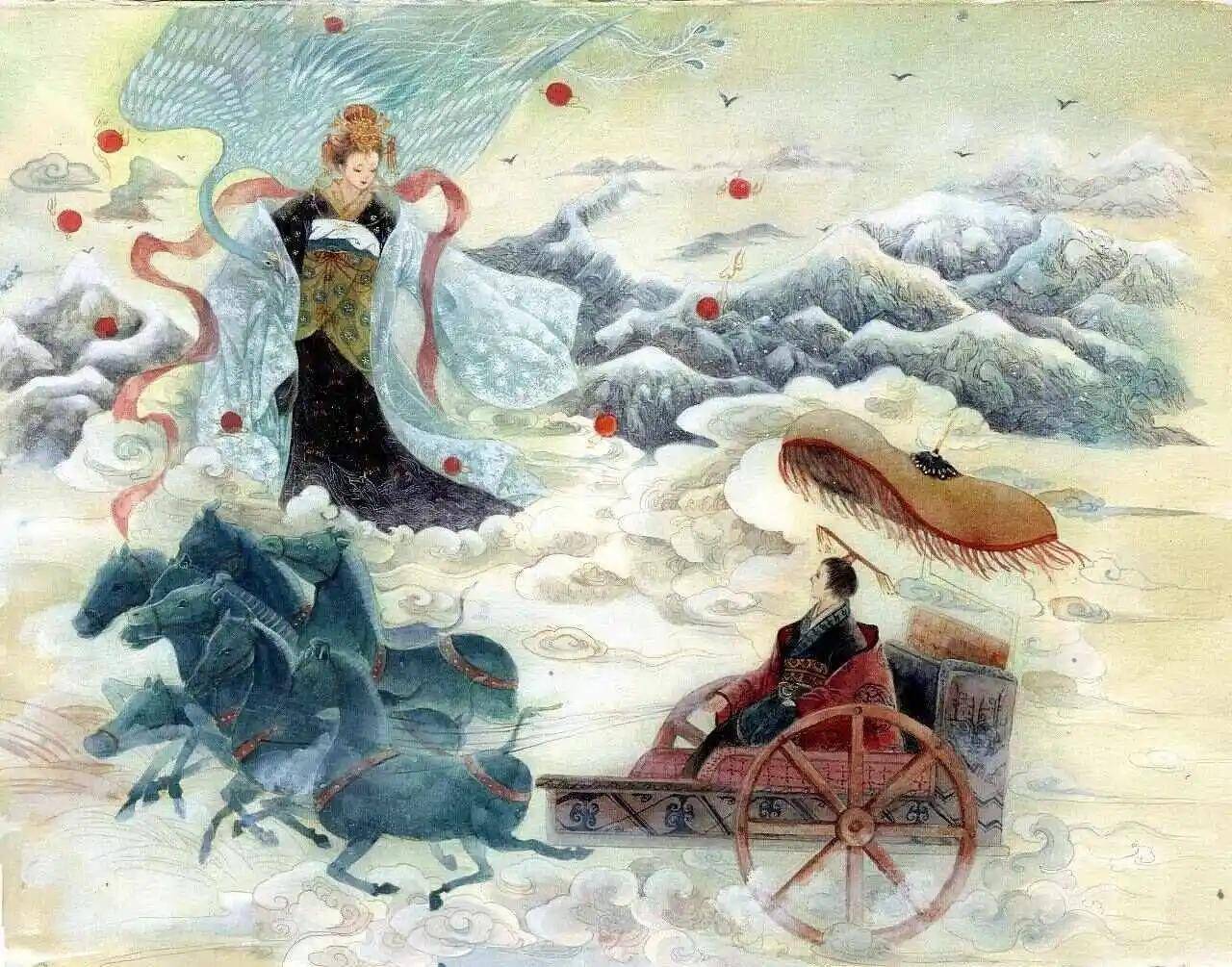 周穆王在位时励精图治,西征击败犬戎,东征平定徐国