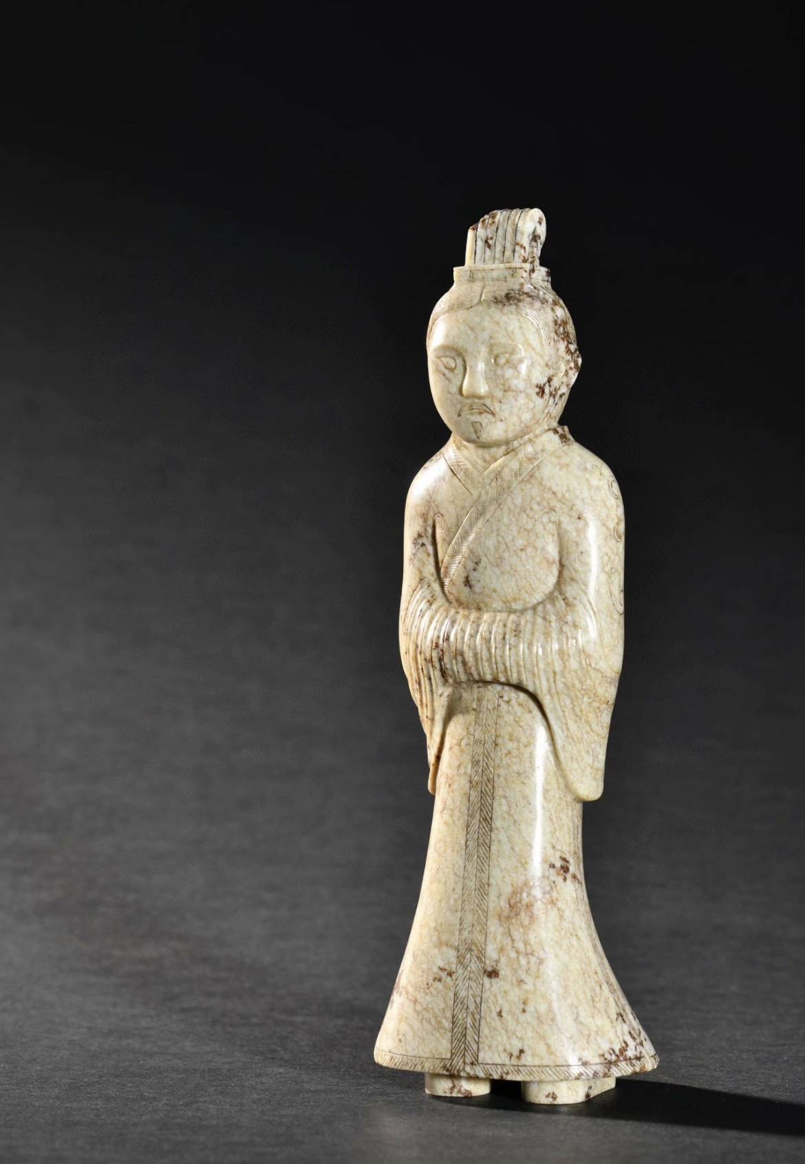 战国玉人佣战国玉器高古玉高古玉圆雕作品高古玉汉代 操