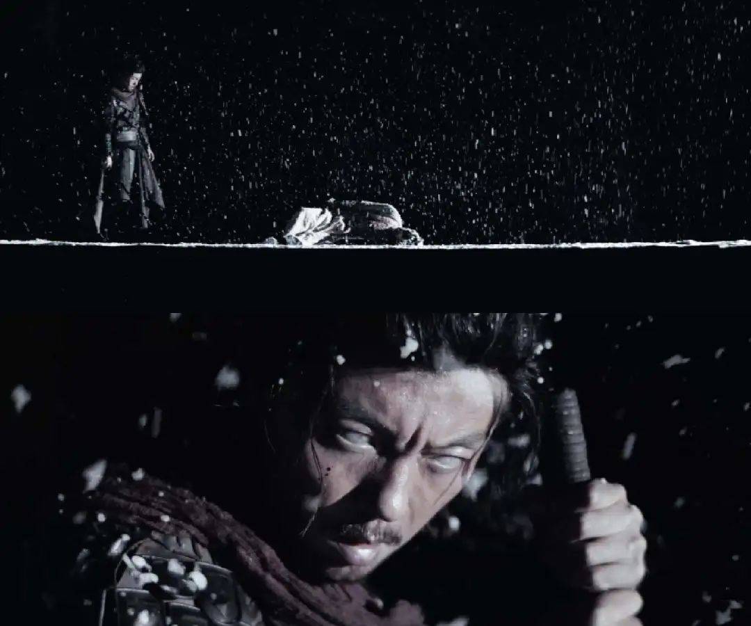 雪地处刑名场面,显然是致敬《修罗雪姬》.