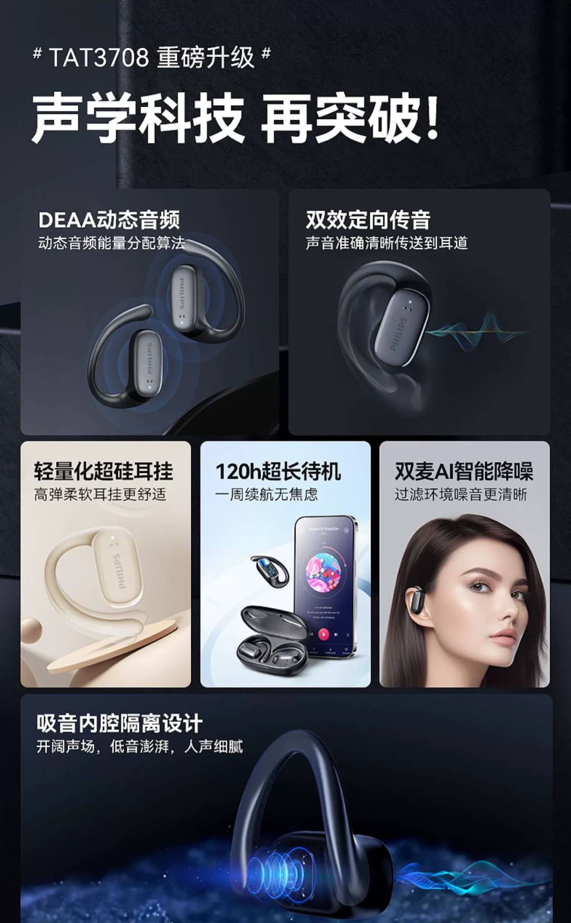 百元耳机新卷王?飞利浦3708蓝牙耳机使用体验