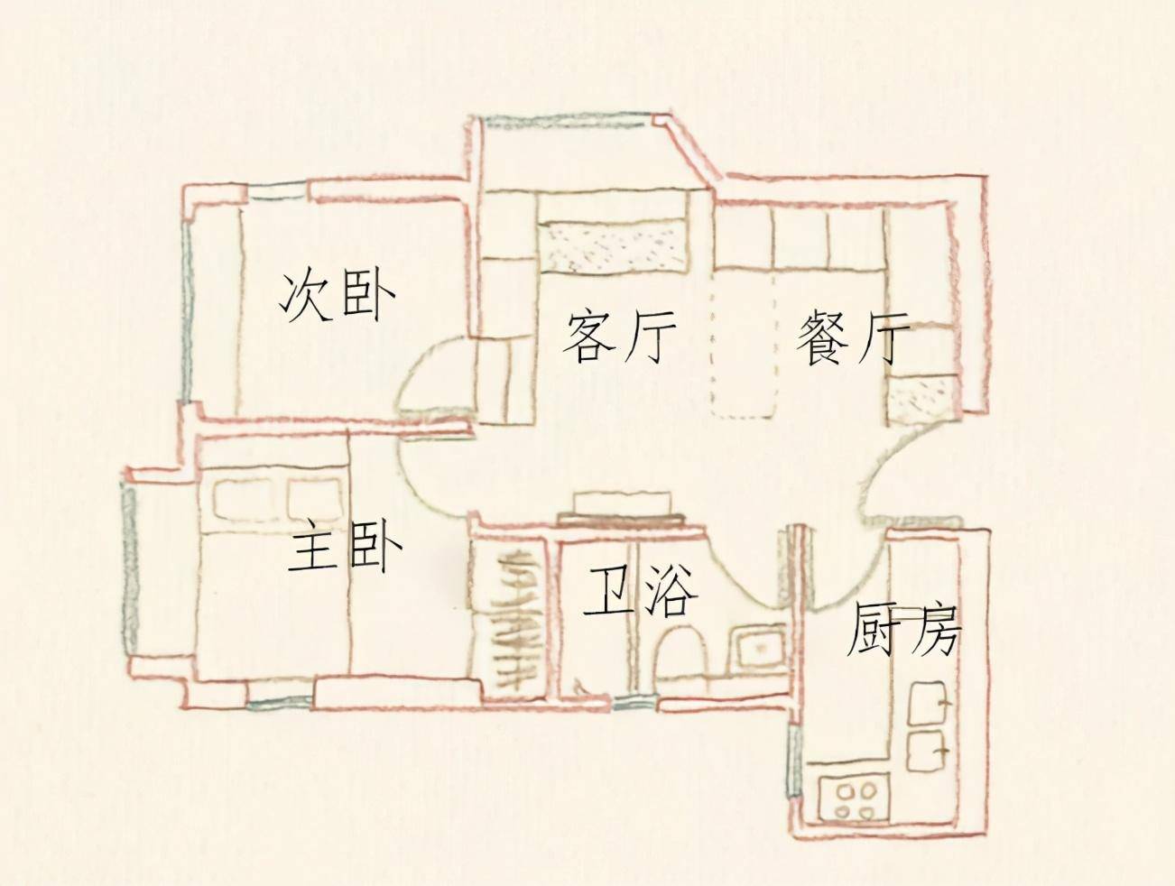 40平方米房子平面图图片