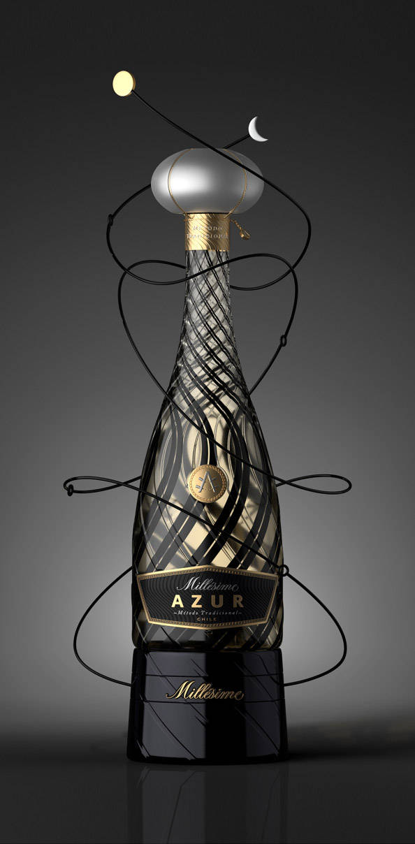 现代时尚奢华黑金白酒包装设计 北京白酒包装设计_标签_低度酒_作品