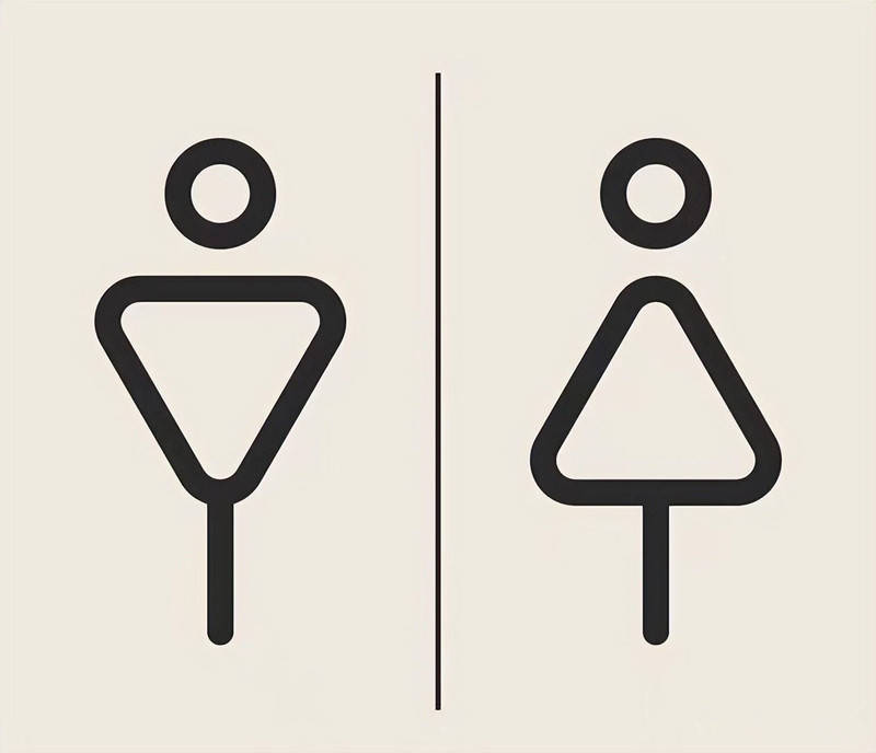 不清厕所图标误入男厕所,网友:这种图标很难分清男女_女士_人们_标识