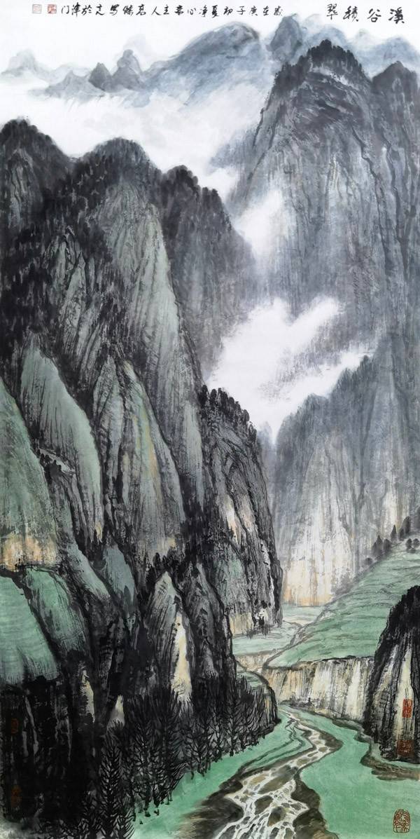 中国艺术经典:画家高杰作品欣赏_先生_山水画_大山