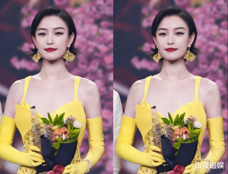女星"微博之夜"同穿黄裙,躲过了杨颖跟关晓彤,却被倪妮给美到了_黄色