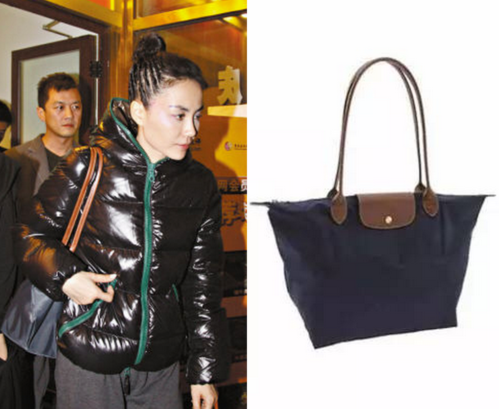 王菲机场背火longchamp包,"松弛感"拉满!