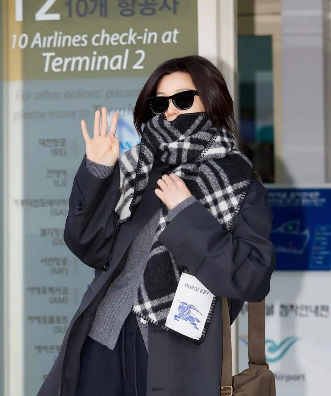 王菲机场背火longchamp包,"松弛感"拉满!