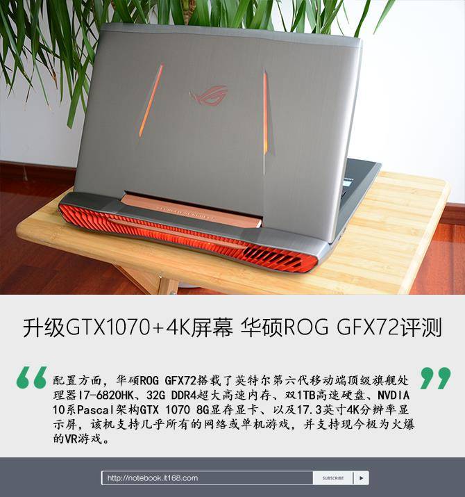 华硕rog gfx72评测:4k屏 gtx 1070_玩家_系列_接口