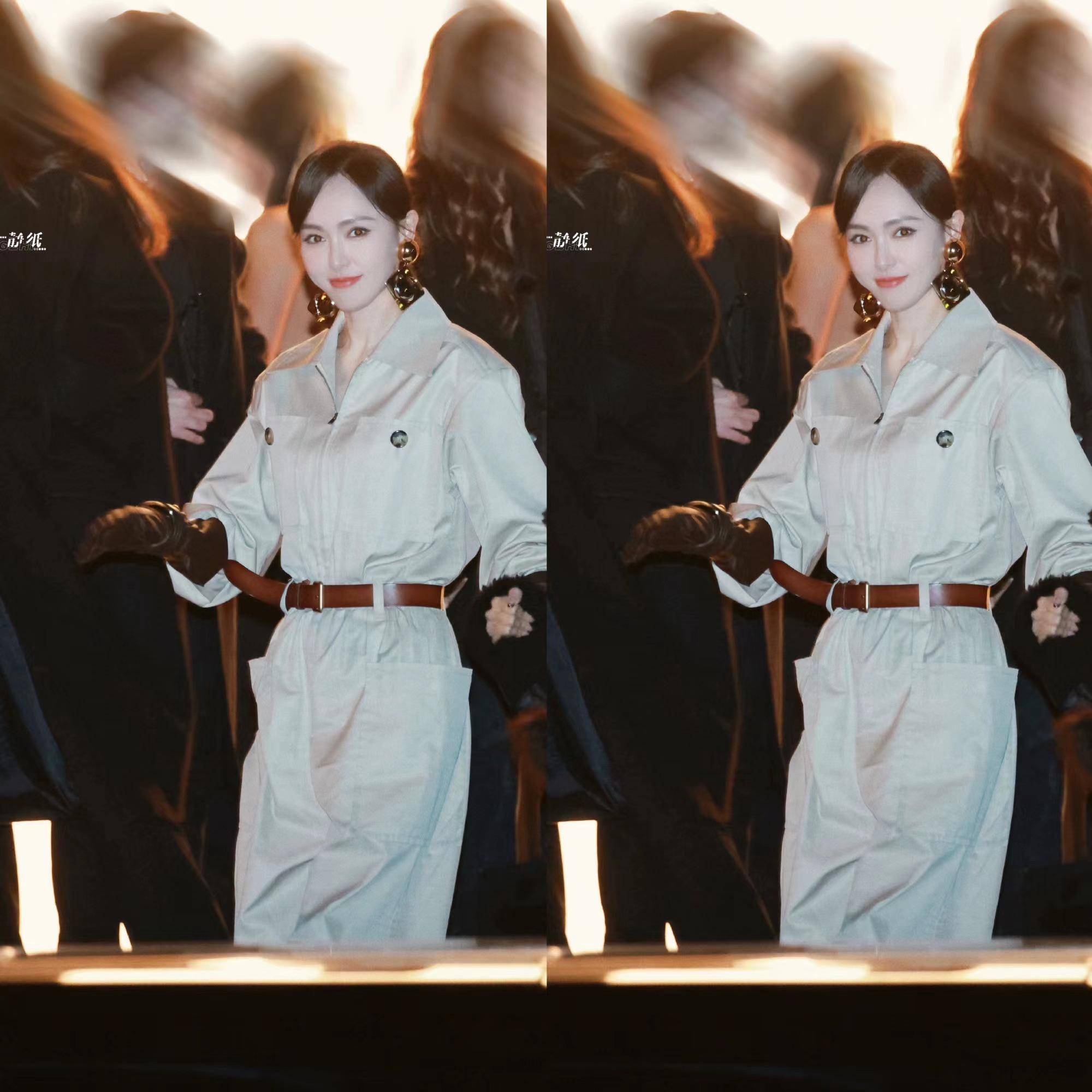 唐嫣巴黎看秀闹乌龙?撞衫两个人被嘲穿得像管道工,但脸是真的美