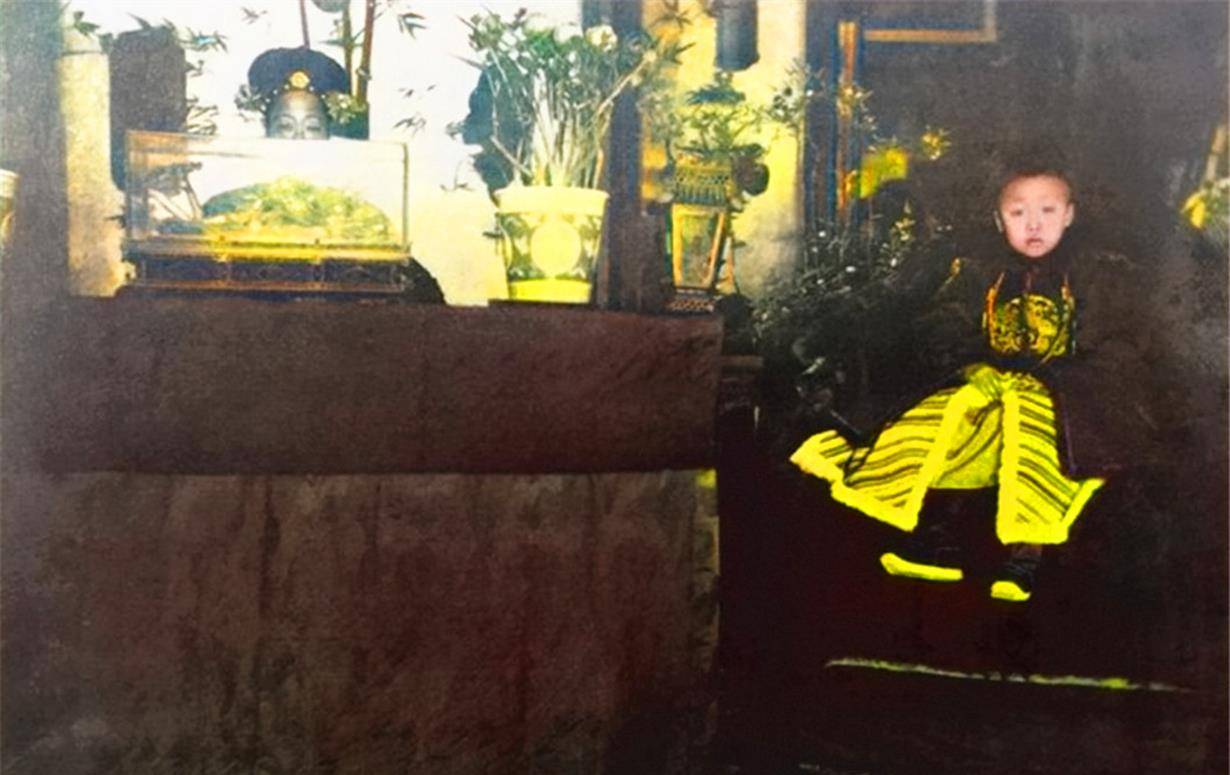 【溥仪和隆裕太后在养心殿】溥仪举行登基大典的场所是在太和殿,这是