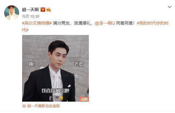 原创李一桐发文从现在起我和吴白将以新的夫妻的关系相处彼此尊重