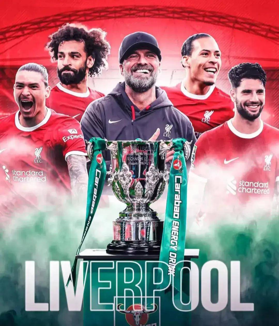 利物浦1-0切尔西,范迪克加时绝杀,第10次夺英联杯首冠!