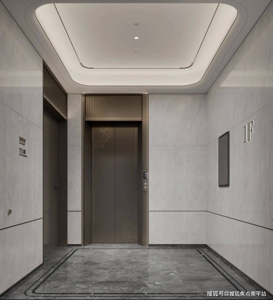 南昌建发朗云电梯厅效果图(非最终稿)户型格局方正,动静有别,开阖之间