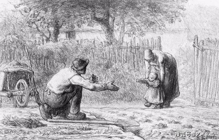 大师米勒素描作品,最美的素描饱含真诚|艺术名画_生活_人性_自然