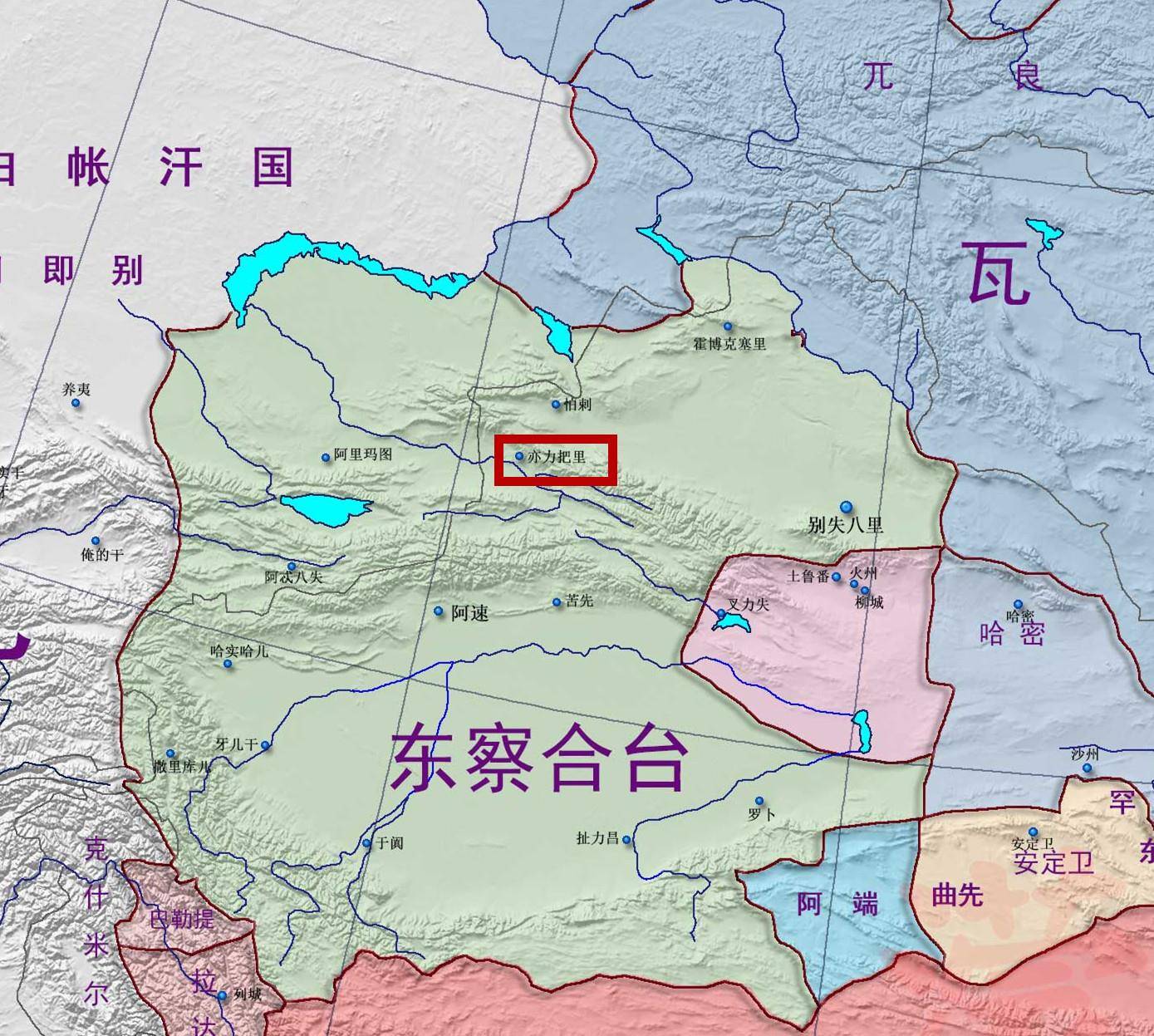 葛尔丹汗国地图图片