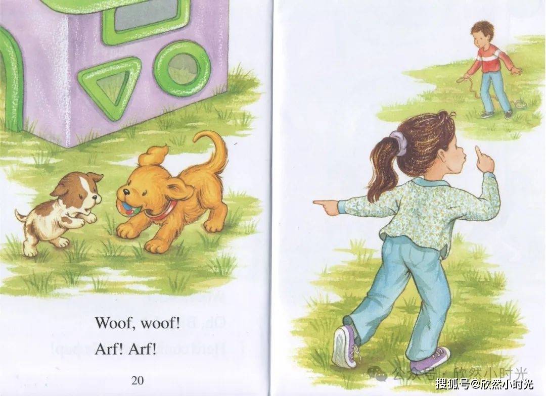 真是两只好玩儿的小狗!you both want to play.你们两个都想玩儿.