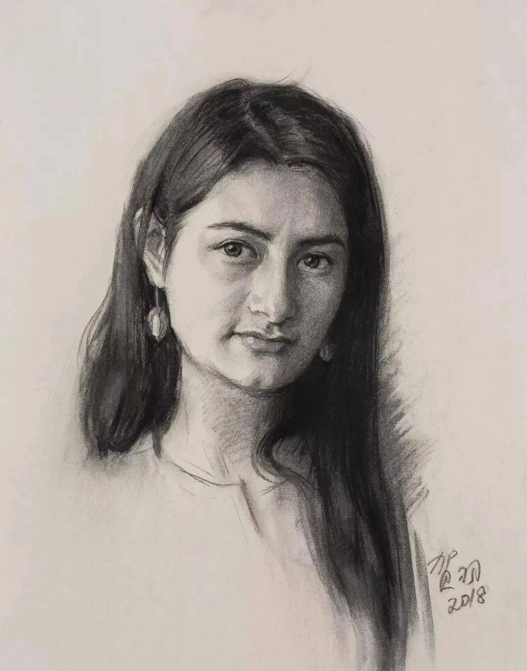 美院附中集训中央美院教授贺羽素描作品欣赏