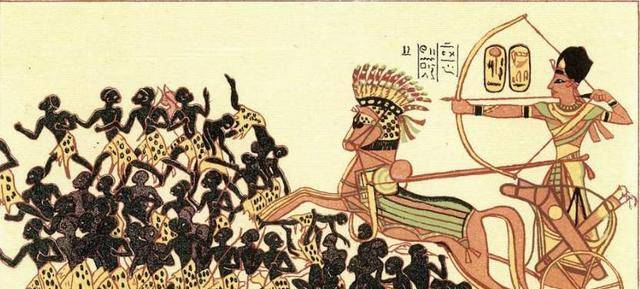 古埃及壁画中的努比亚弓箭手古埃及战车的主要战术争议由于那段历史