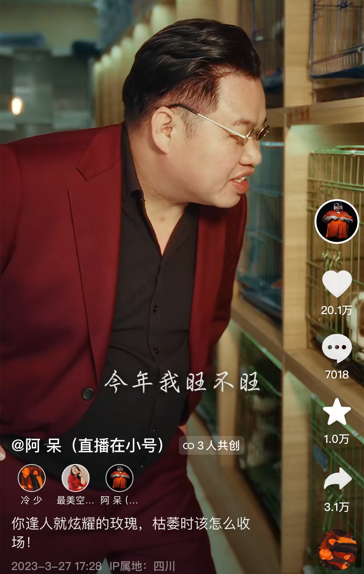 曝网红阿呆与冷少决裂,官宣加入倪海杉团队,疑因分润不均_风格_王家卫