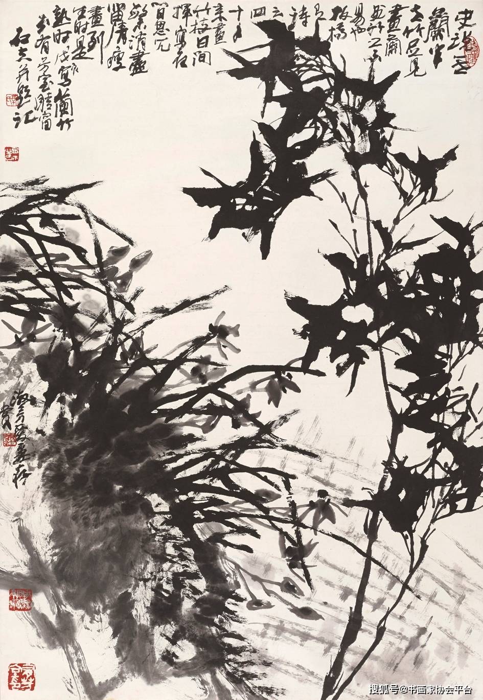 当代艺术家郭石夫百幅经典大写意花鸟画欣赏