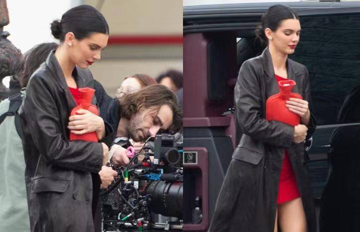 原创詹娜最新路拍照流出穿红裙秀美腿极品身材太养眼高贵又性感