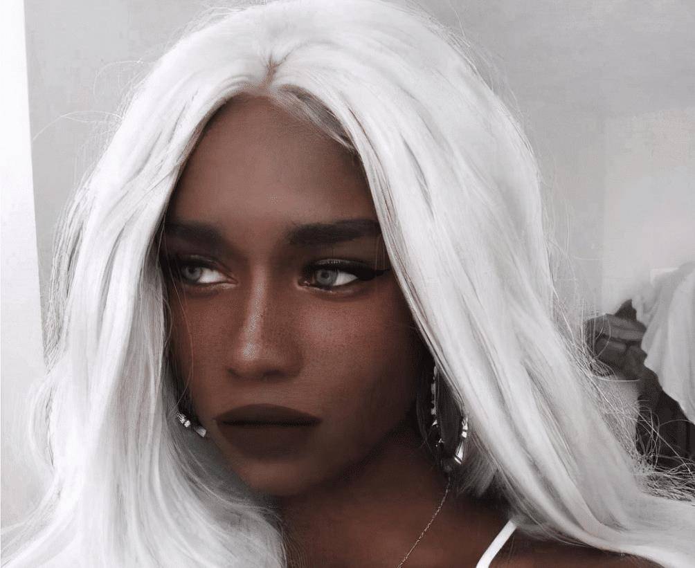 黑人女孩", 因颜值太高, 家人从不敢让她单独外出_lolita_ins_皮肤