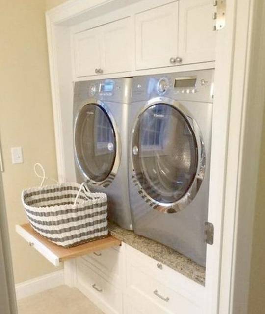 原创在夹缝中装层抽拉板太方便了很多人都没想到专为洗衣机设计