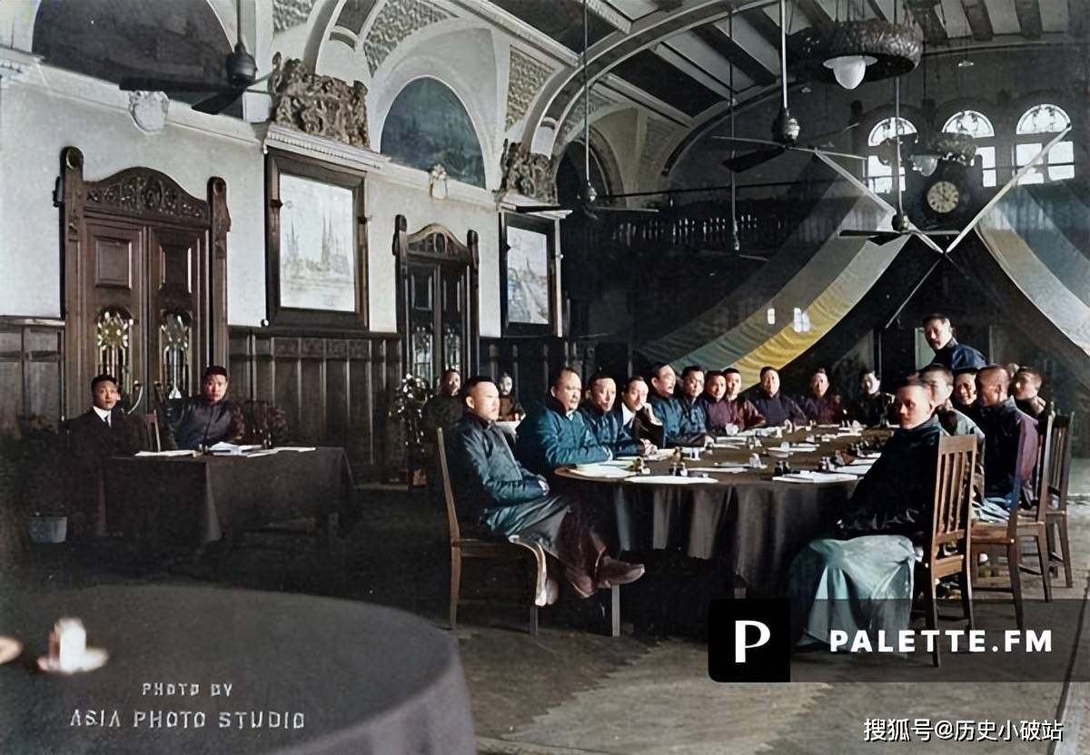 清末民初彩色老照片|北洋军军官,华盛顿会议现场,哈尔滨防疫队,甘军