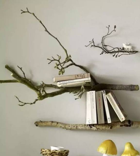 原创捡来一根枯树条装饰达人让你家充满艺术气息没想到这么美