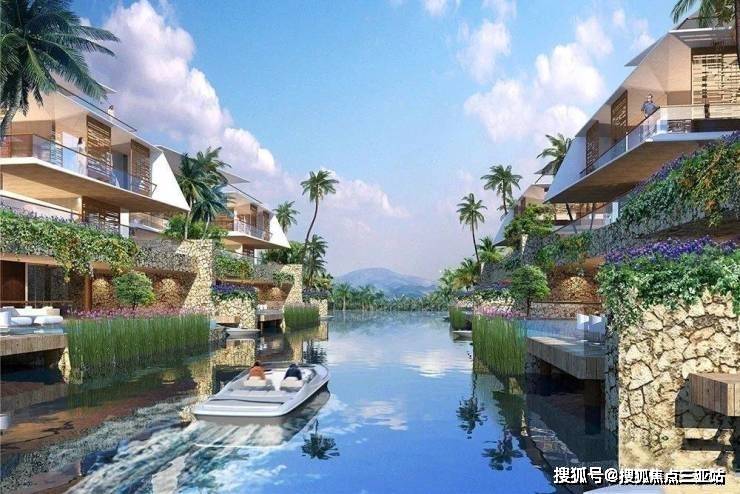 国美海棠湾96栋游艇别墅呈岛屿式布局创造私密度假环境
