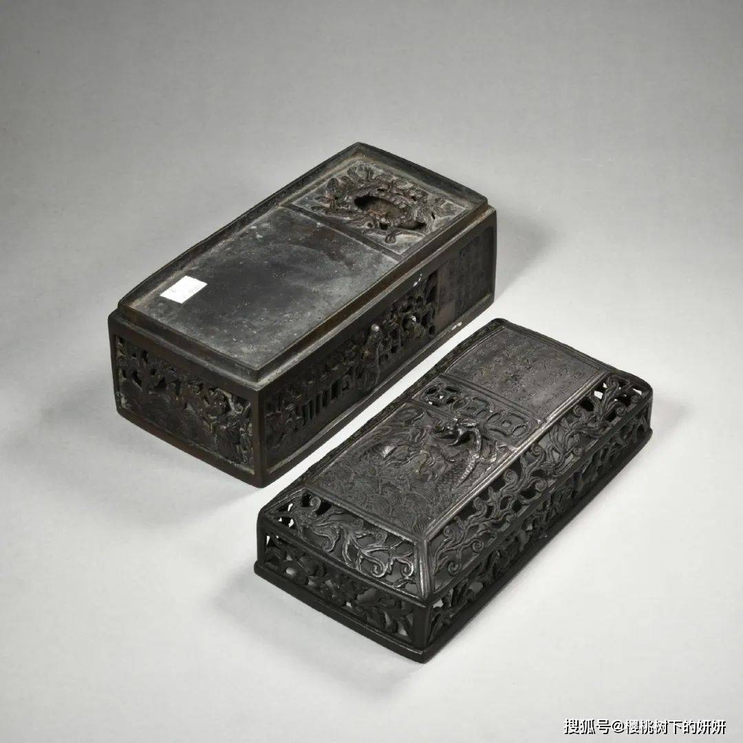 华艺国际2024拍卖:追溯明嘉靖铜碧海鱼化龙纹暖砚_砚台_康熙_正德