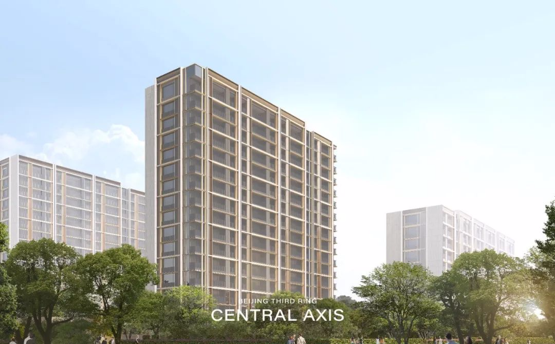 中环悦府外立面效果图园林是取自中轴皇家园林的园院规划,以国际高奢