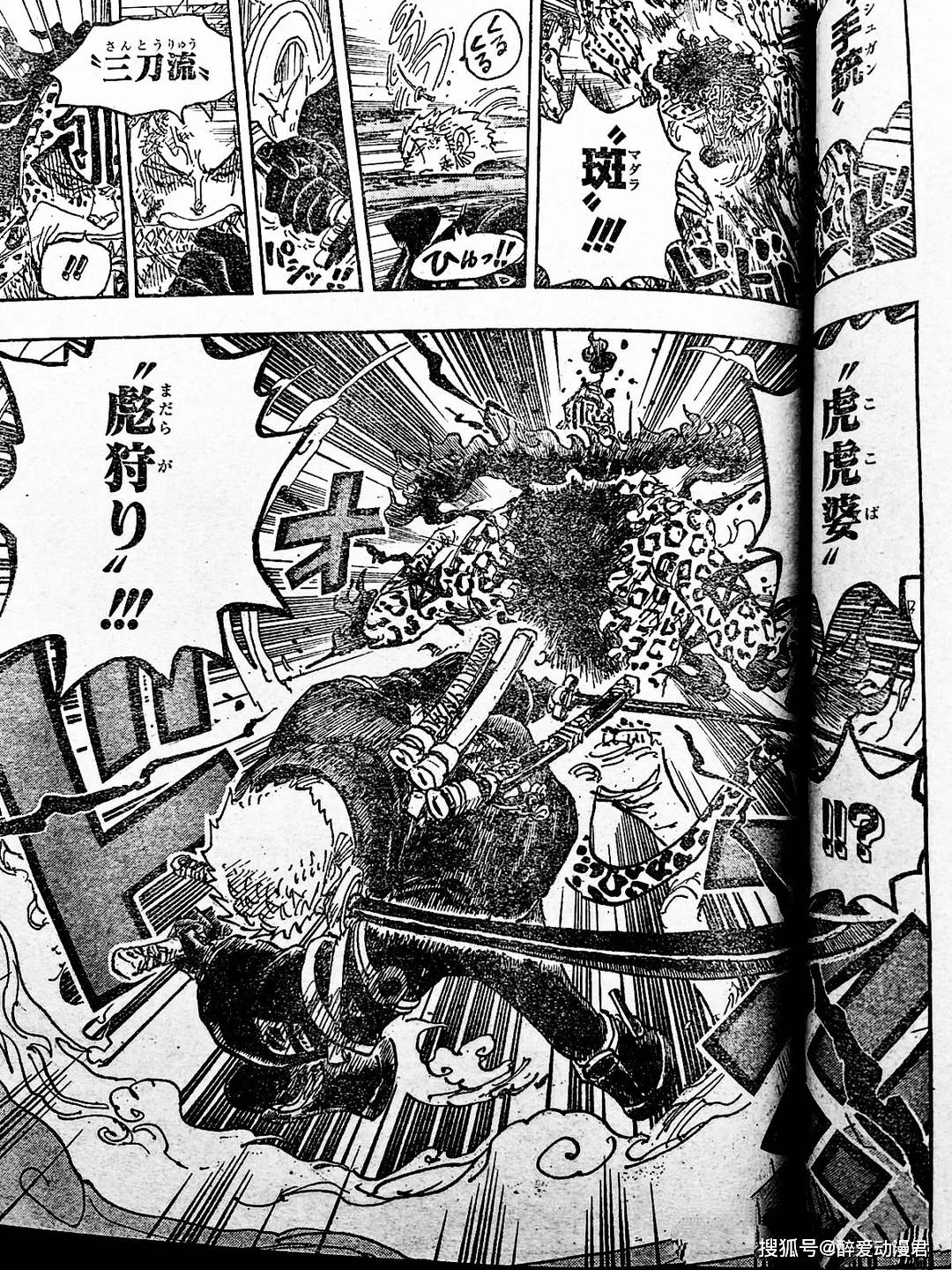 海贼王1110话汉化,五老星展现觉醒强大实力,结果被巨人族秒杀_索隆