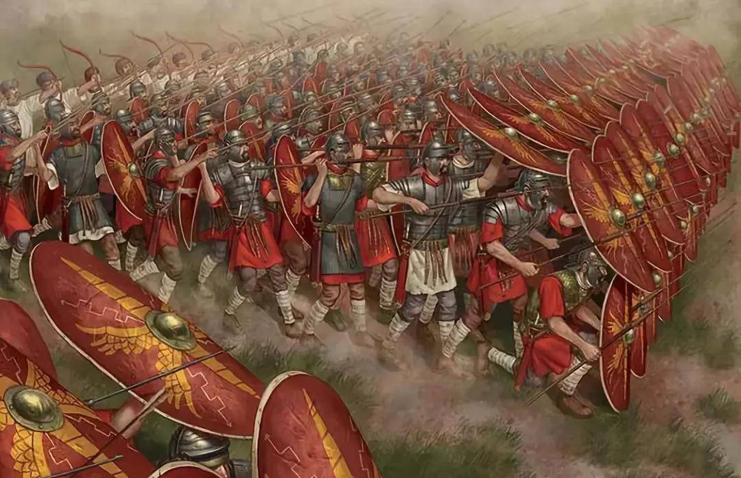 楔形冲锋的罗马军团兵,面对盾牌都没有的反抗军,无疑是砍瓜切菜的节奏