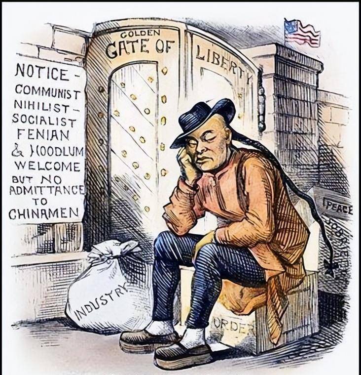 19世纪美国的排华海报04,从赵小兰的经历可以看出,尽管美国一直标榜
