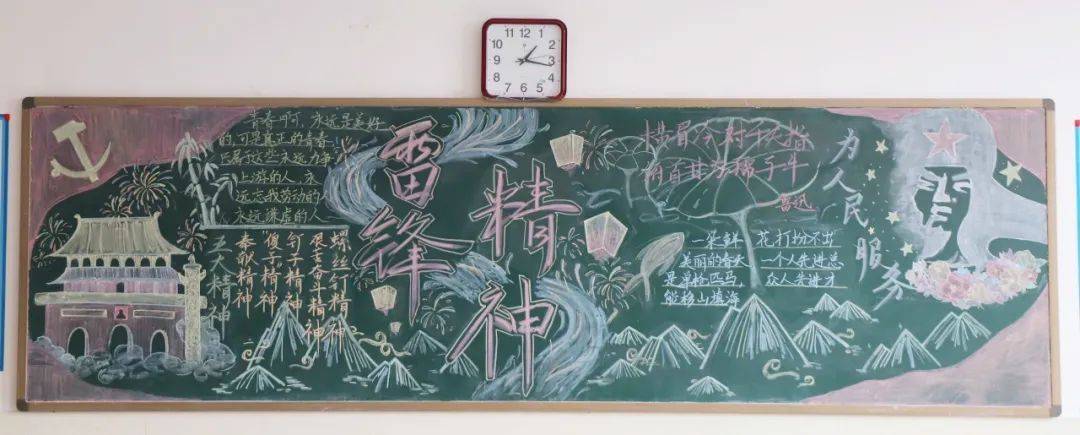 板报评比弘扬雷锋精神绽放青春风采