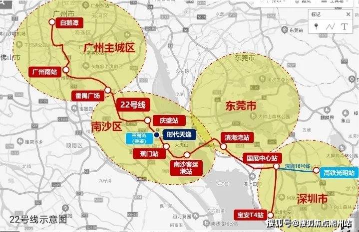 南沙22号线规划线路图图片