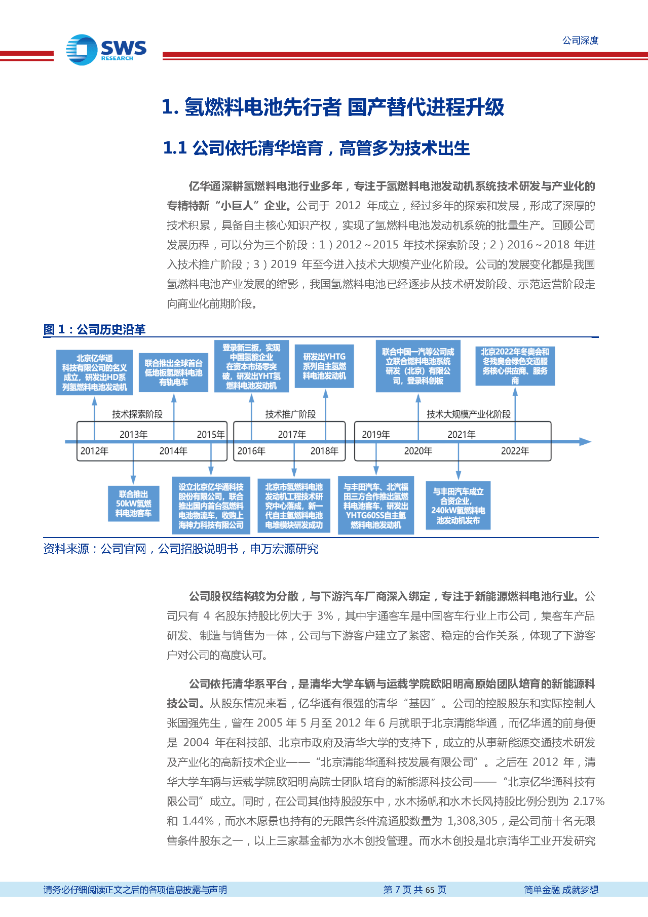 亿华通研究报告:燃料电池先行者,氢能高质量发展受益者