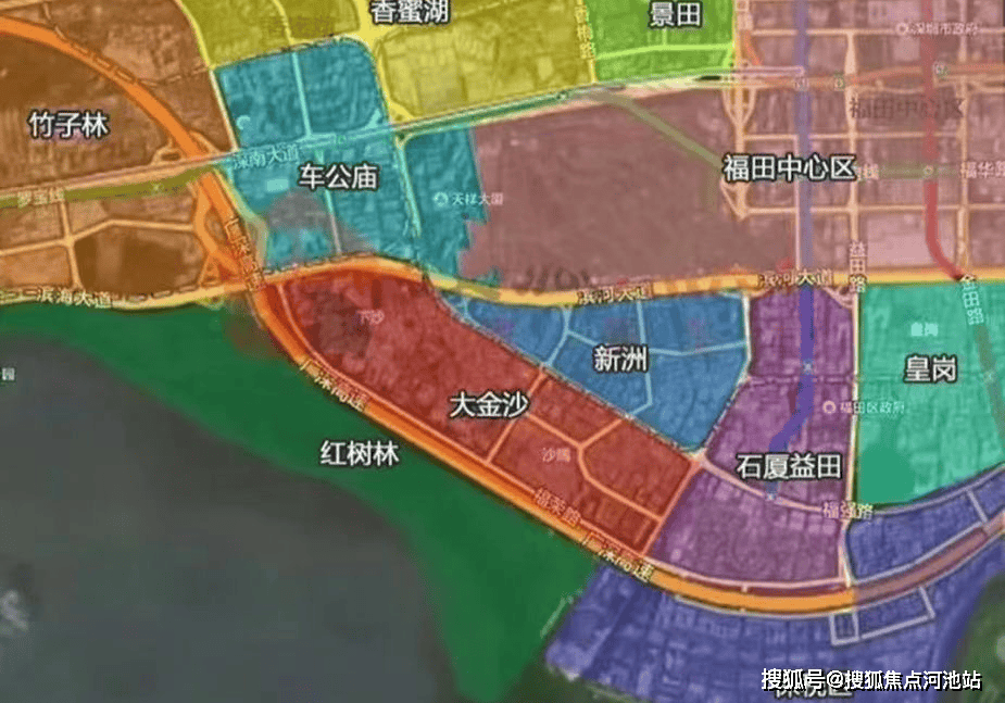 深港科技创新合作区位于深圳落马洲河套地区,坐落在深圳和香港天然