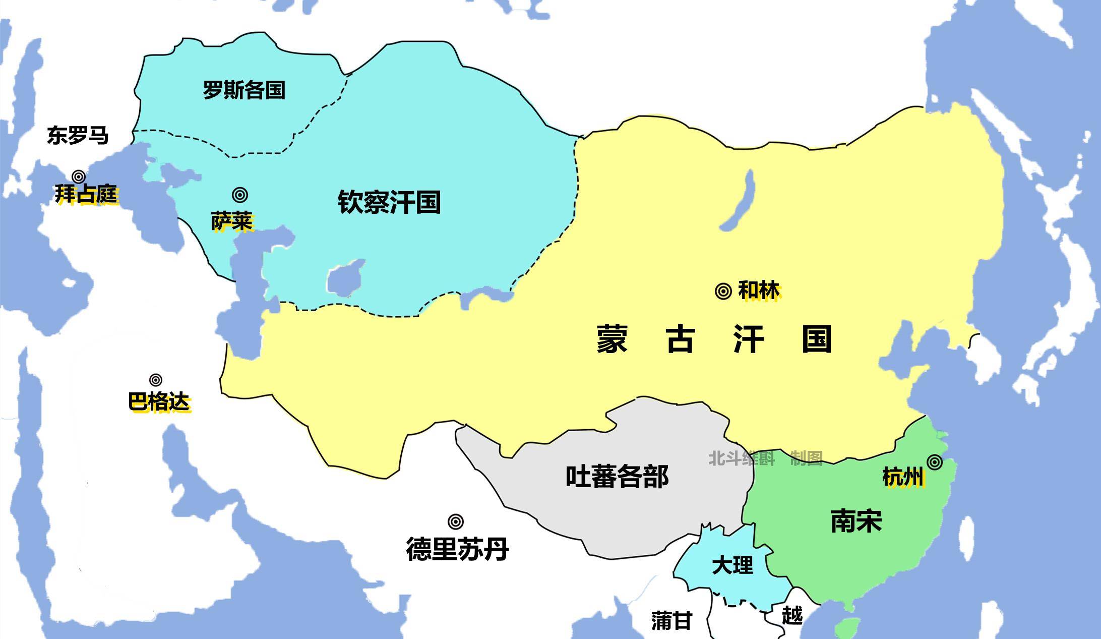 原创蒙古汗位之争一个地跨亚欧大陆的大帝国最终分裂