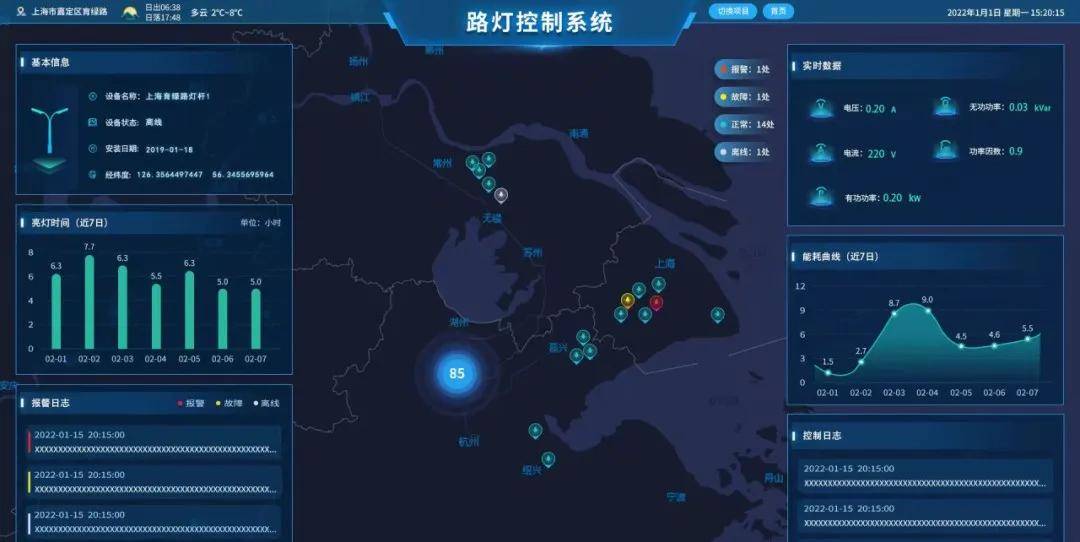 浅谈安科瑞路灯照明系统远程控制解决方案