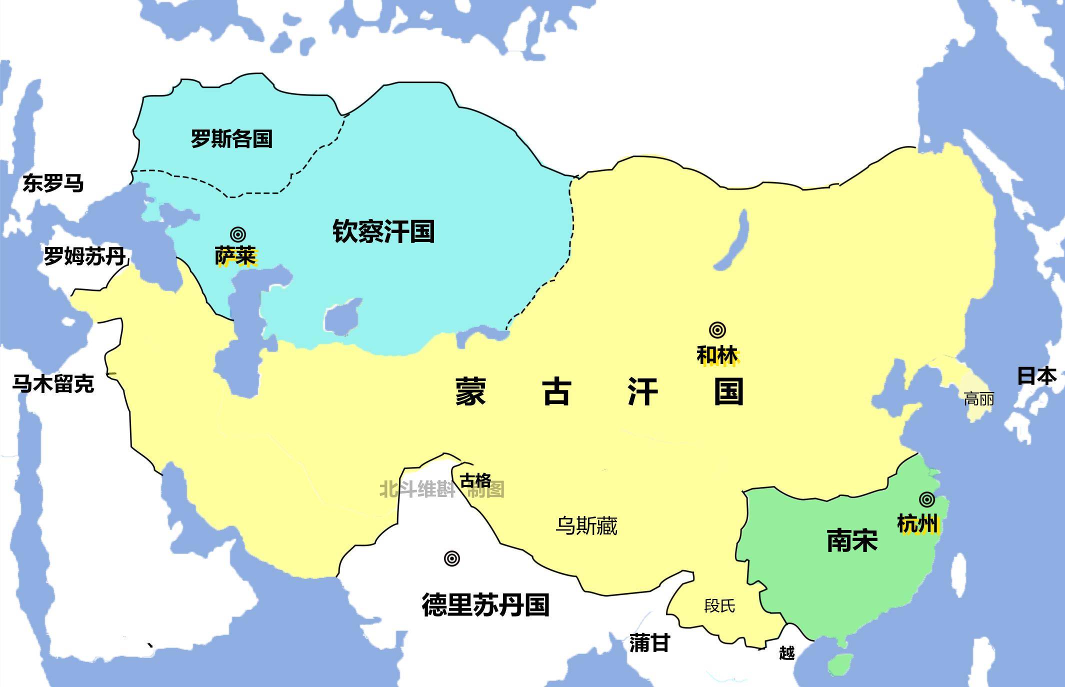 原创蒙古汗位之争一个地跨亚欧大陆的大帝国最终分裂