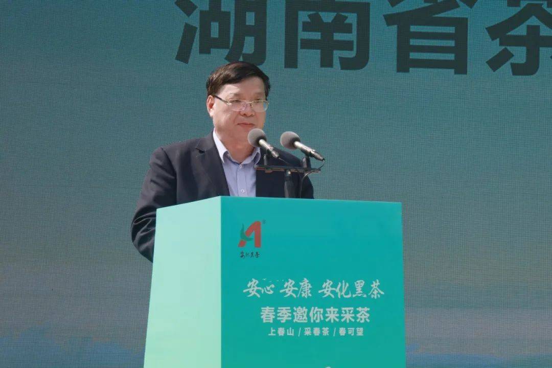 安化县委副书记,县长潘文剑致辞,对各位远道而来的领导,嘉宾表示的