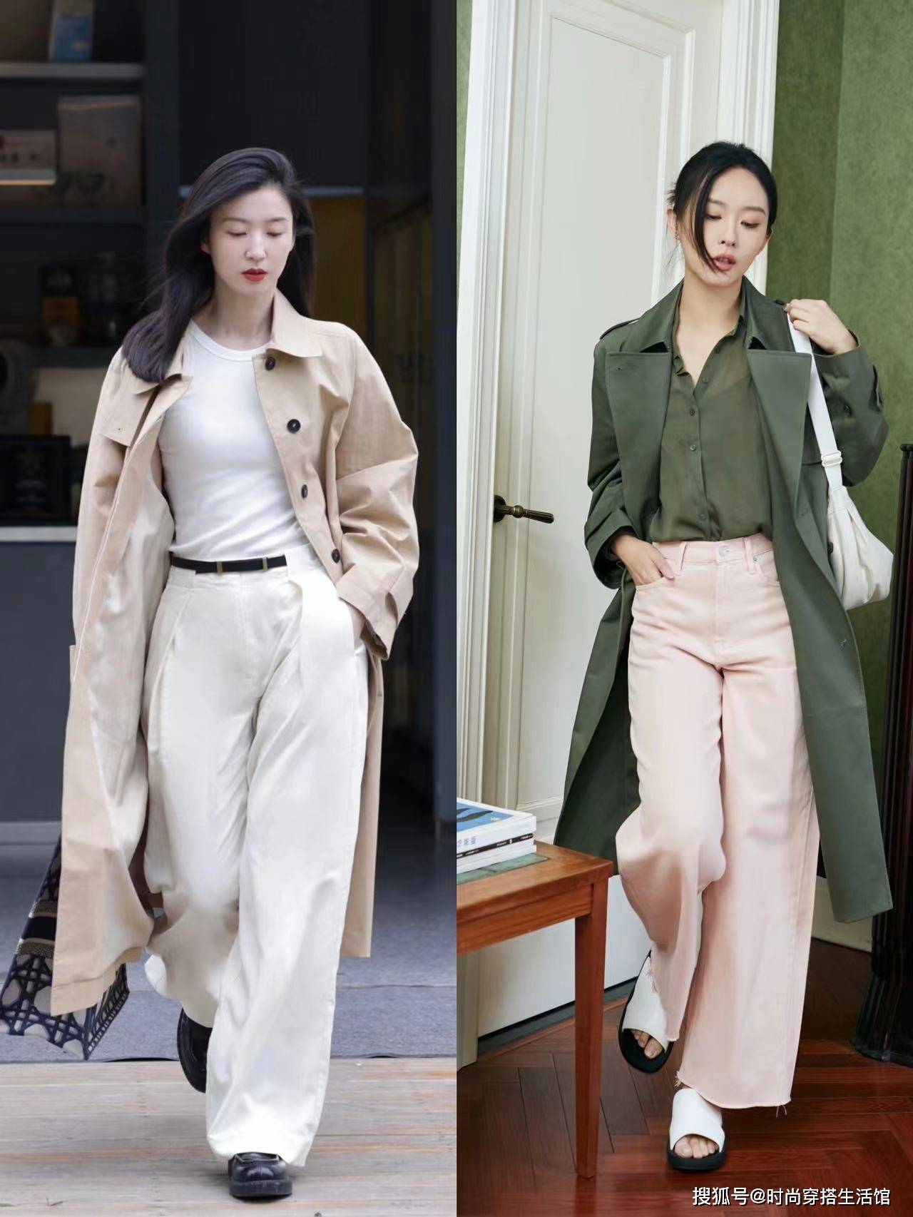 与舒适并重时,挑选合适的风衣和阔腿裤成为了赋予穿搭灵魂的第一步